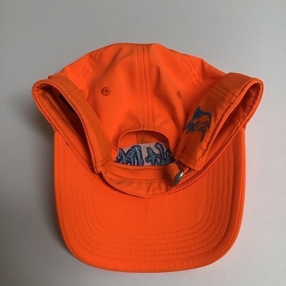 Salt Life Neon Orange YOUTH Hat Cap Aqua Embroidery Adjustable Slide Strap Beach - Picture 6 of 14